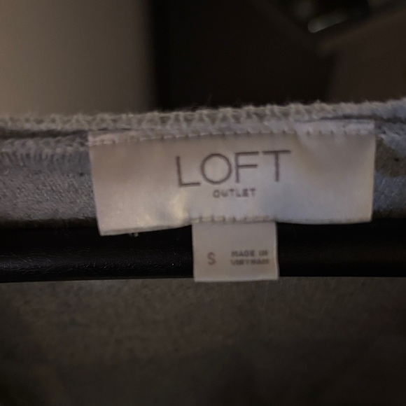 LOFT Gray and White Checkered Cardigan - Picture 3 of 3